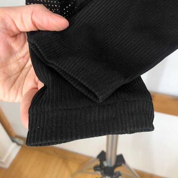 Zara Big Shoulder Sparkle Rhinestone 3/4 Sleeve Knit Top Sz‎ S - Picture 5 of 9